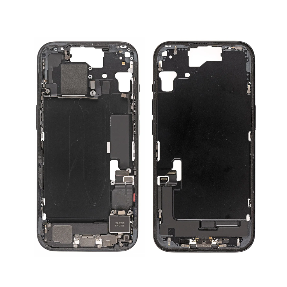 Pulled Mid frame volledig gemonteerd - Zwart voor iPhone 15 Pulled