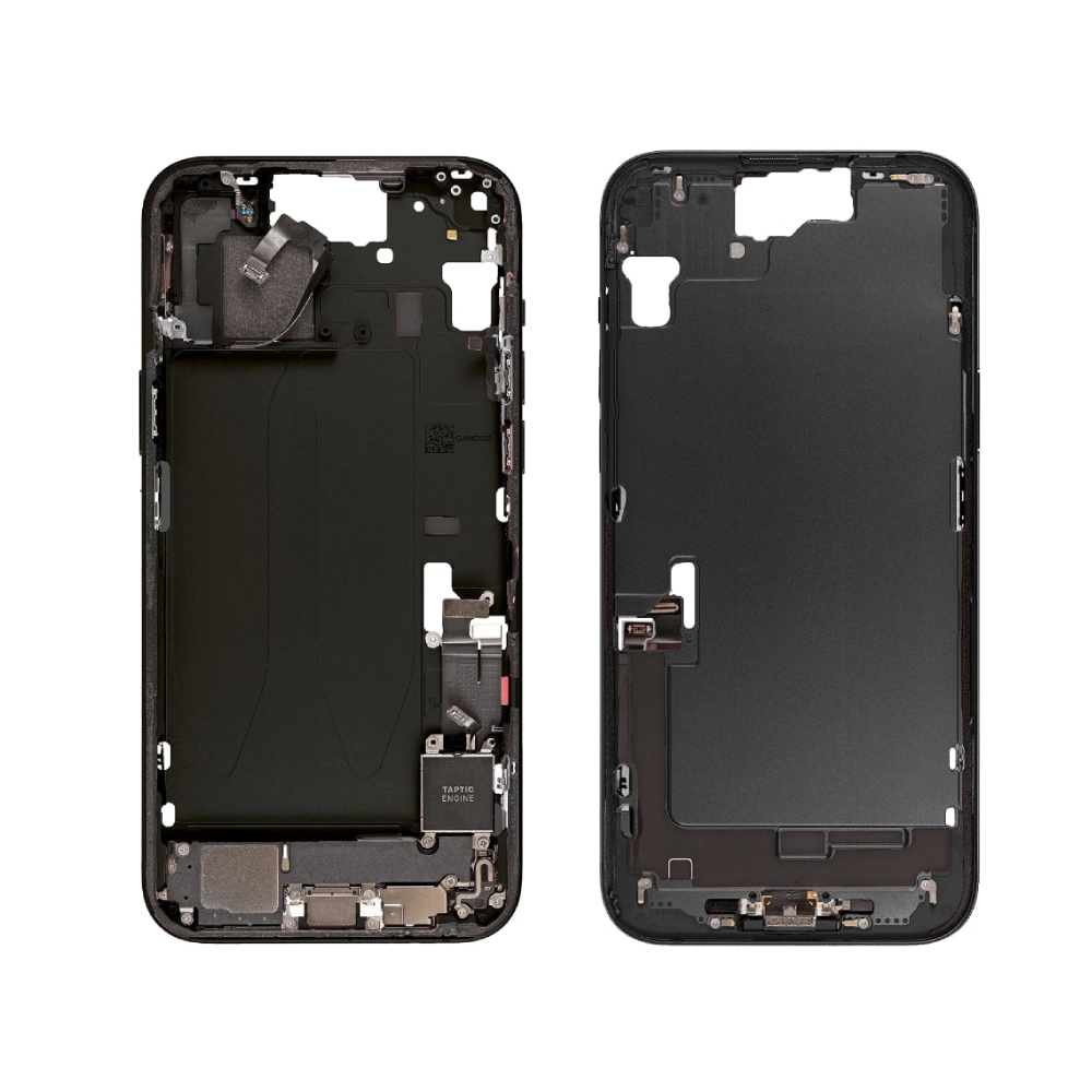 Pulled Mid frame full assembled - Black for iPhone 15 Plus Pulled