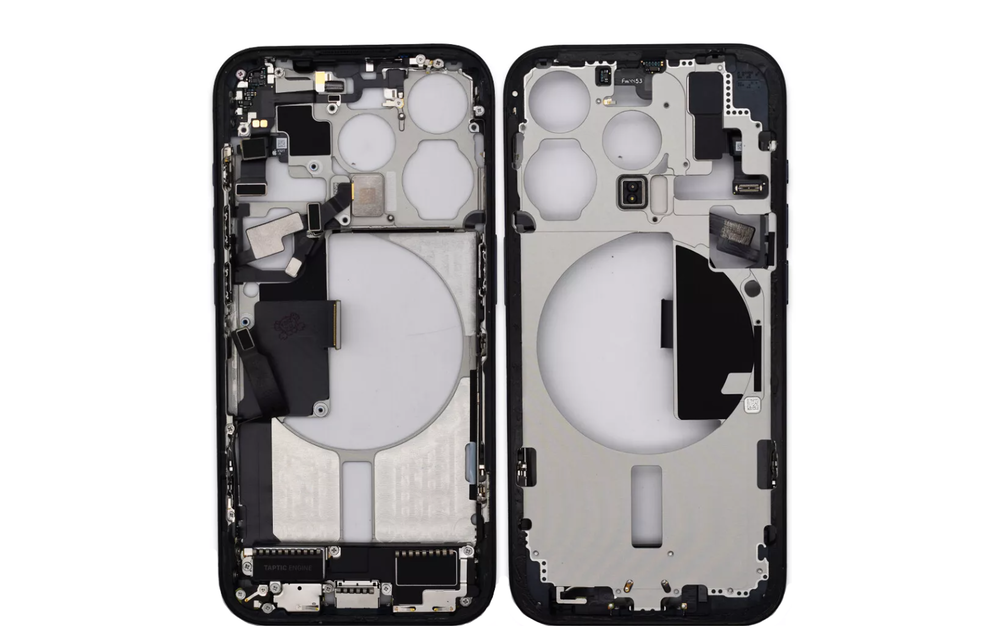 Pulled Mid frame full assembled - Black Titanium for iPhone 15 Pro Max