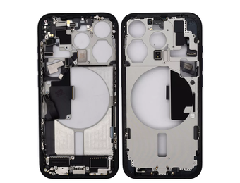 Pulled Mid frame Voll vormontiert - Black Titanium fur iPhone 15 Pro Max