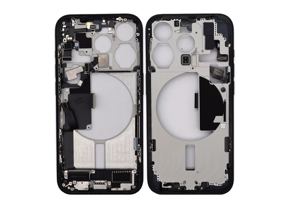 Pulled Mid frame full assembled - Black Titanium for iPhone 15 Pro Max