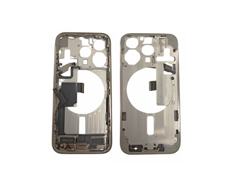 Pulled Mid frame Voll vormontiert - Naturel Titanium fur iPhone 15 Pro Max Pulled