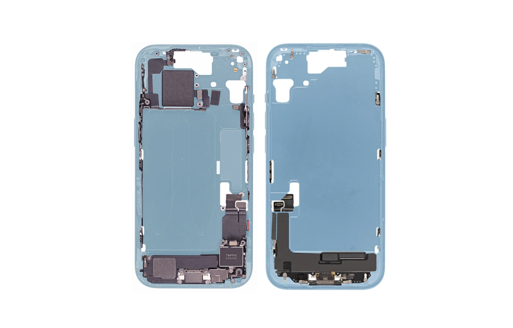 Pulled Mid frame full assembled - Blue for iPhone 15 Pulled