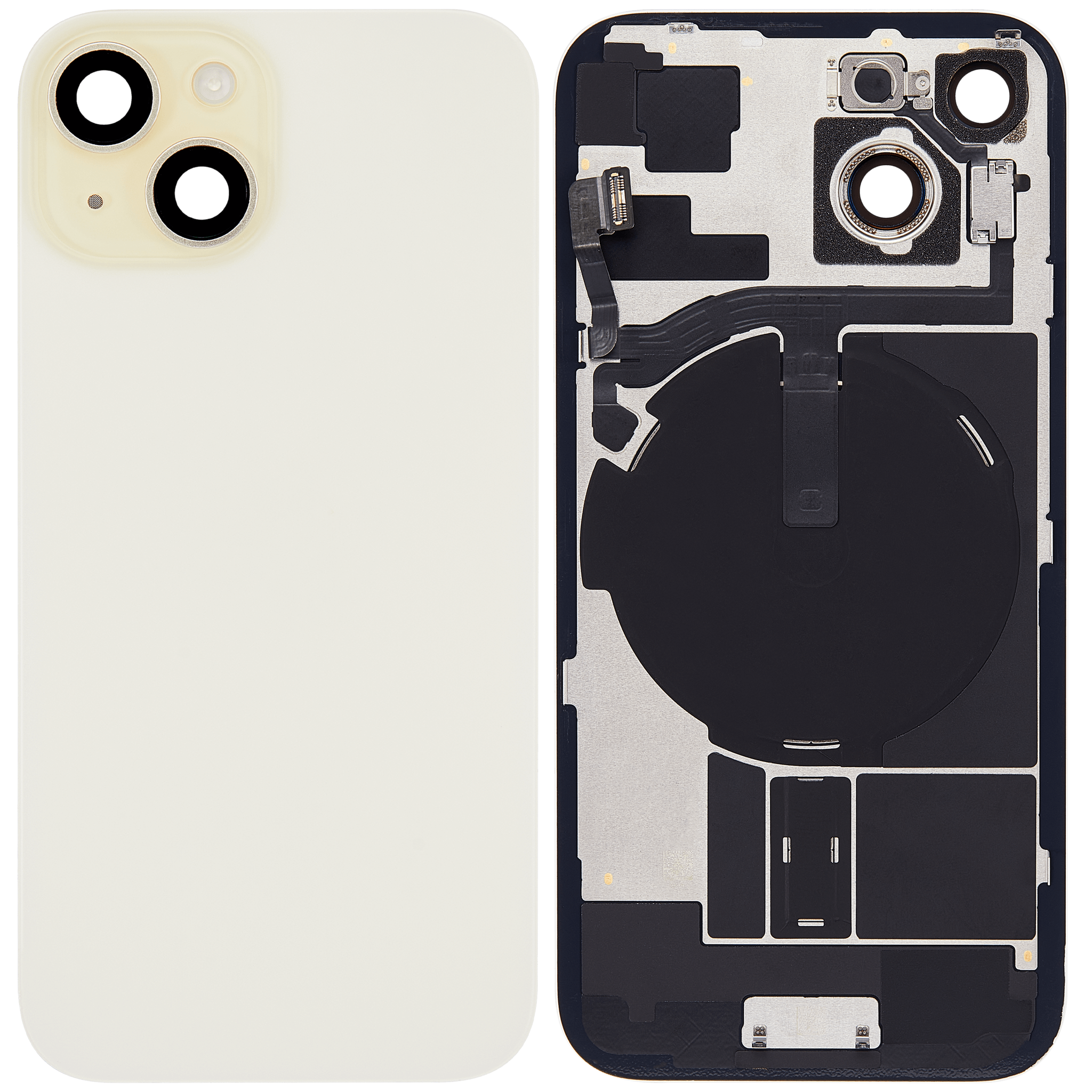 Pulled Achterkant met Wireless charging - Yellow voor iPhone 15