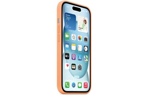 Apple MT173ZM/A iPhone 15 Plus Silicone Case w/ MagSafe - Orange