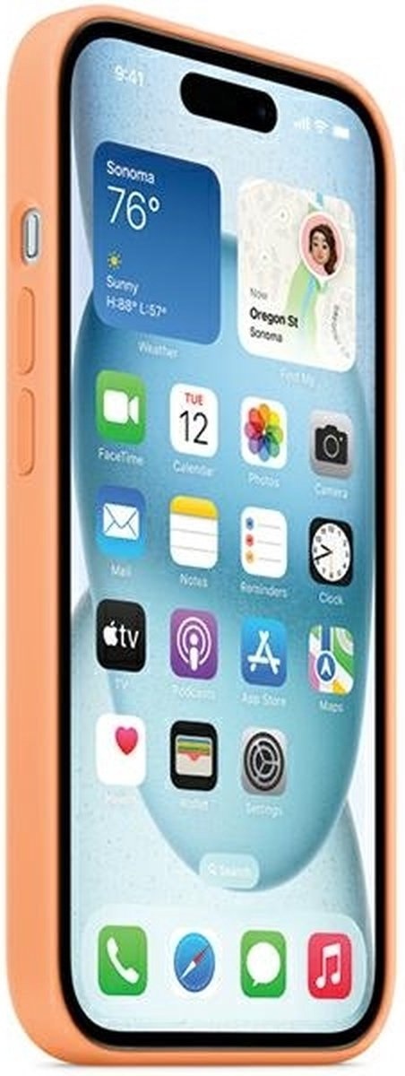 Apple MT173ZM/A iPhone 15 Plus Silicone Case w/ MagSafe - Orange