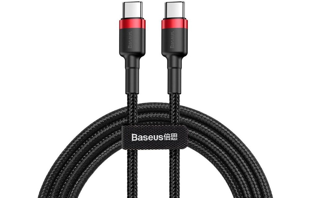 Baseus Cafule Series - USB-C to USB-C Cable - 1 Meter - Red/Black