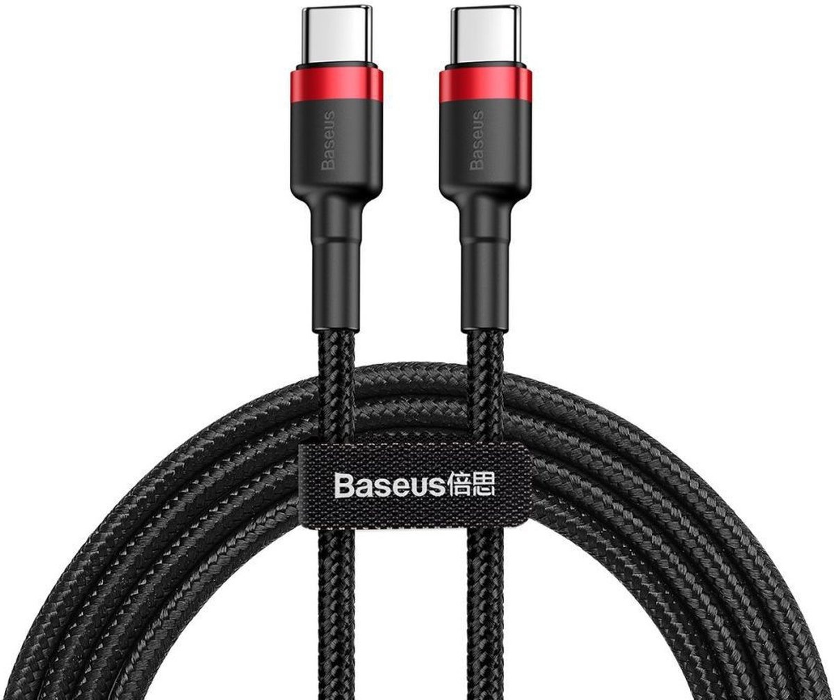 Baseus Cafule Serie - USB-C zu USB-C Kabel - 1 Meter - Rot/Schwarz