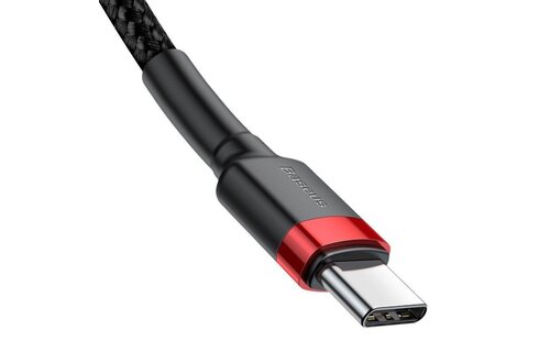 Baseus Cafule Serie - USB-C zu USB-C Kabel - 1 Meter - Rot/Schwarz