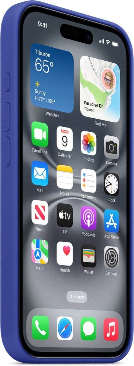 Apple MYY63ZM/A  iPhone 16  Silicone Case - Blauw