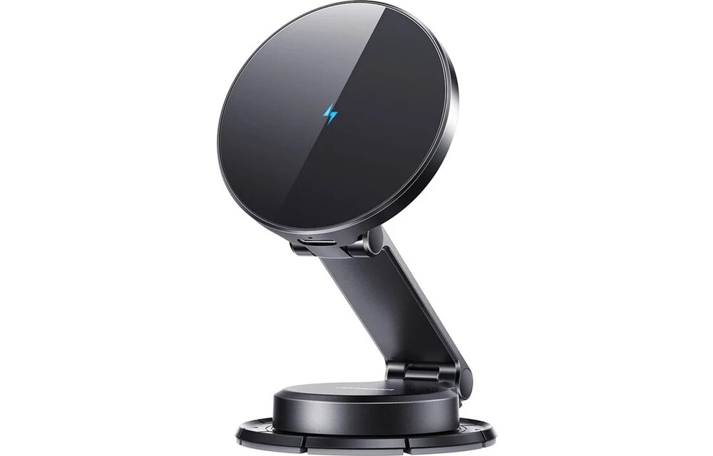 Joyroom - Autohalterung geeignet für Telefon mit Magnet - 360° drehbar - Mit Magnet für Armaturenbrett und Windschutzscheibe - 15W - Schwarz