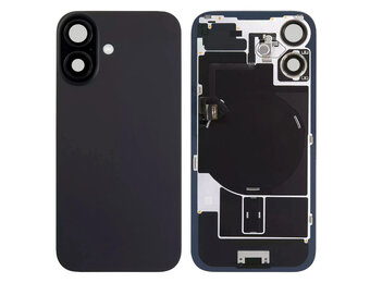 Pulled Achterkant met Wireless charging - Zwart voor iPhone 16