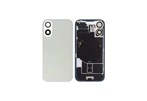 Pulled Backcover with Wireless charging - White for iPhone 16