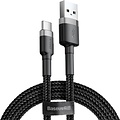 Baseus USB-C Fast Charging Cable Braided 1 Meter 3A Black Grey
