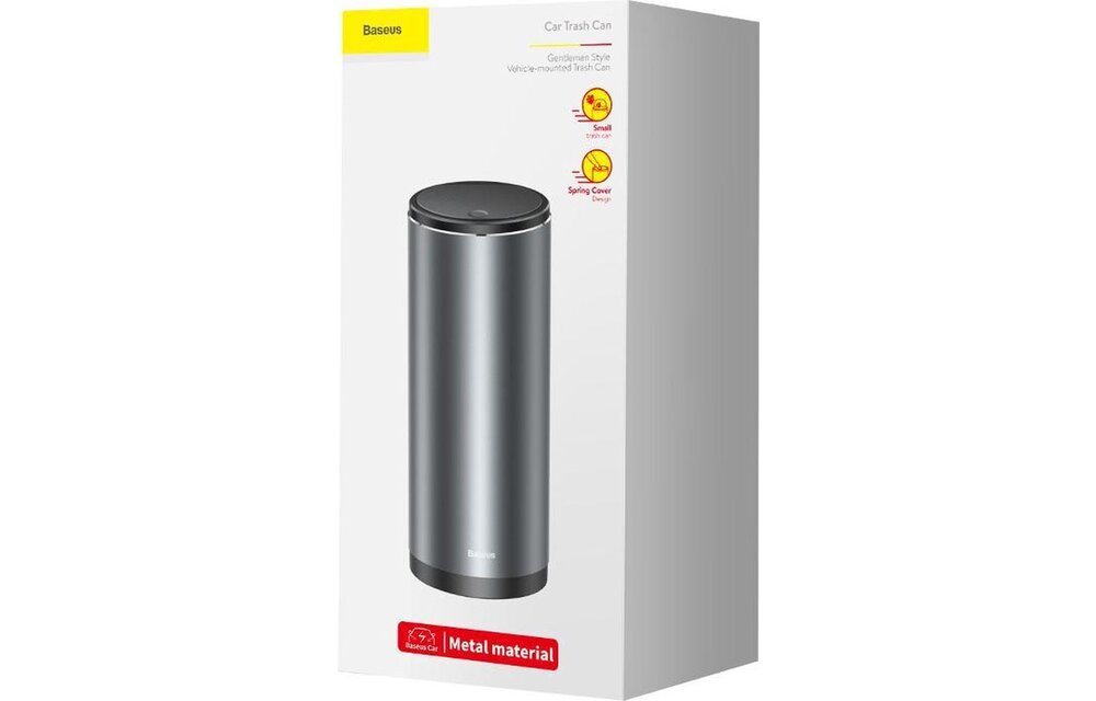 Baseus Premium Mini-Auto-Mülleimer-Getränkehalter – 0,5 Liter – Space Grau