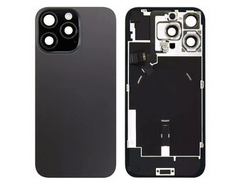 Pulled Achterkant met Wireless charging - Zwart Titanium voor iPhone 16 Pro Max