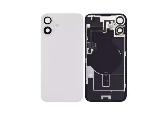 Pulled Backcover with Wireless charging - White for iPhone 16 Plus