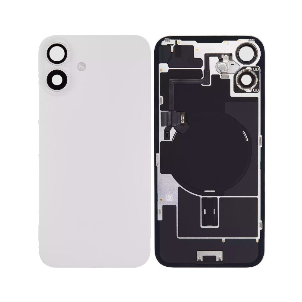 Pulled Backcover mit Wireless charging - Weiß fur iPhone 16 Plus