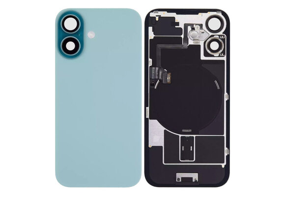 Pulled Achterkant met Wireless charging - Blauwgroen voor iPhone 16 Plus