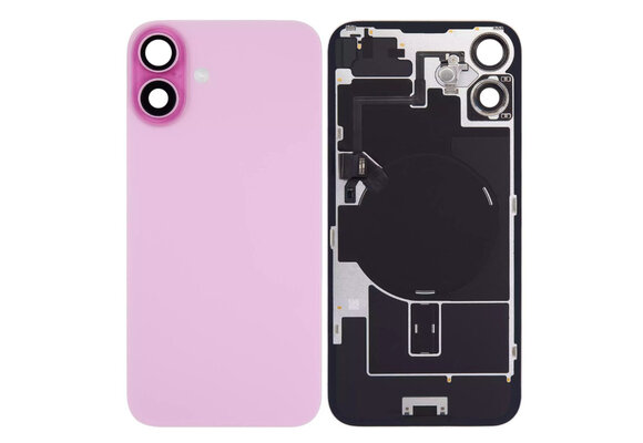 Pulled Backcover with Wireless charging - Pink for iPhone 16 Plus
