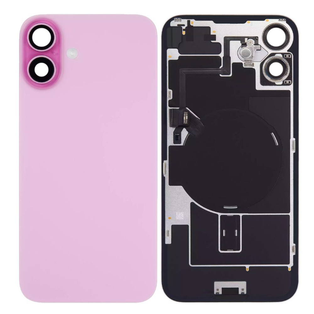 Pulled Backcover with Wireless charging - Pink for iPhone 16 Plus
