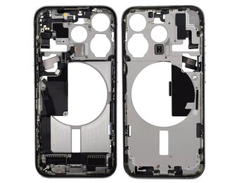 Pulled Mid frame Voll vormontiert - White Titanium fur iPhone 15 Pro Max Pulled