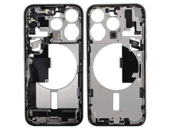 Pulled Mid frame Voll vormontiert - Natural Titanium fur iPhone 15 Pro Pulled