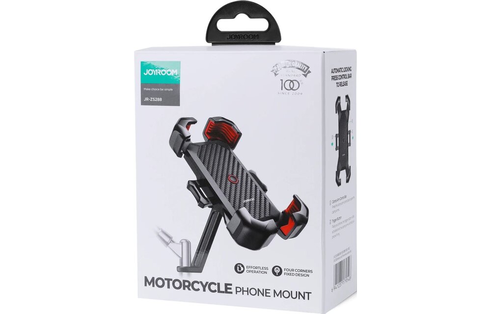Joyroom - Telefoonhouder Voor Motor Tot 7 Inch - Zwart