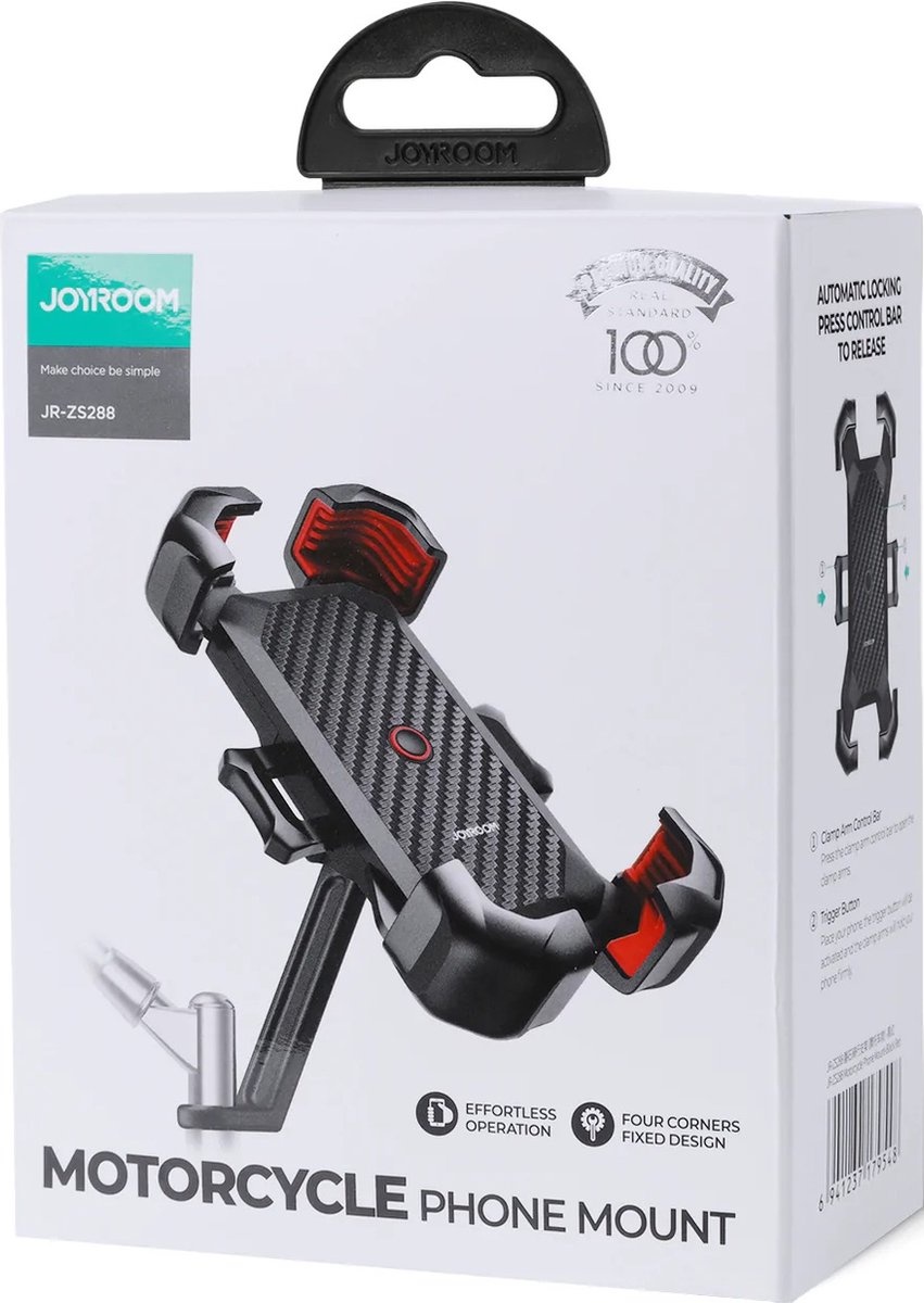 Joyroom - Motorcycle Phone Holder Up to 7 Inches - Black