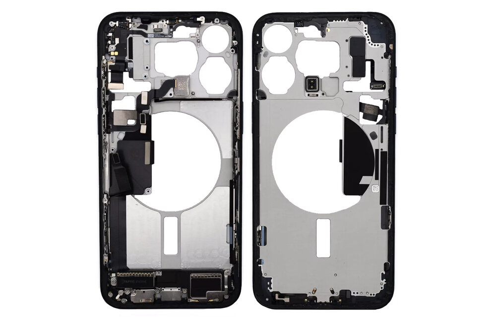 Pulled Mid frame full assembled - Blaue Titanium for iPhone 15 Pro Max