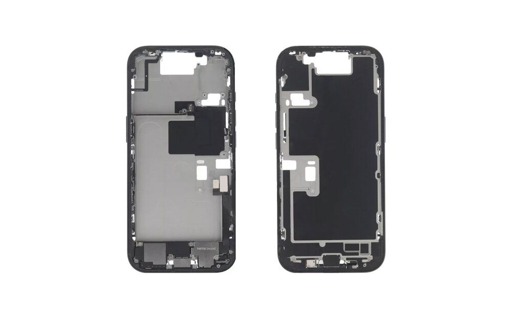 Pulled Mid frame volledig gemonteerd - Black Titanium voor iPhone 16 Pro