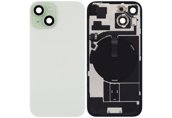 Pulled Backcover with Wireless charging - Green for iPhone 15