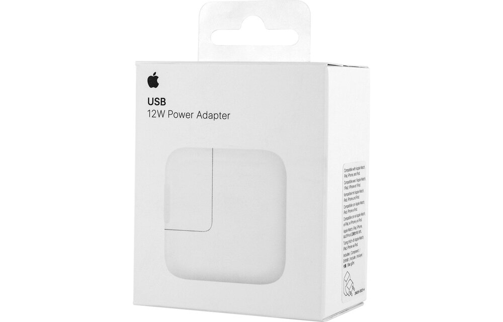 Apple 12W USB Oplader – UK Plug + EU 2-Pin Adapter (MGN03ZE/A)