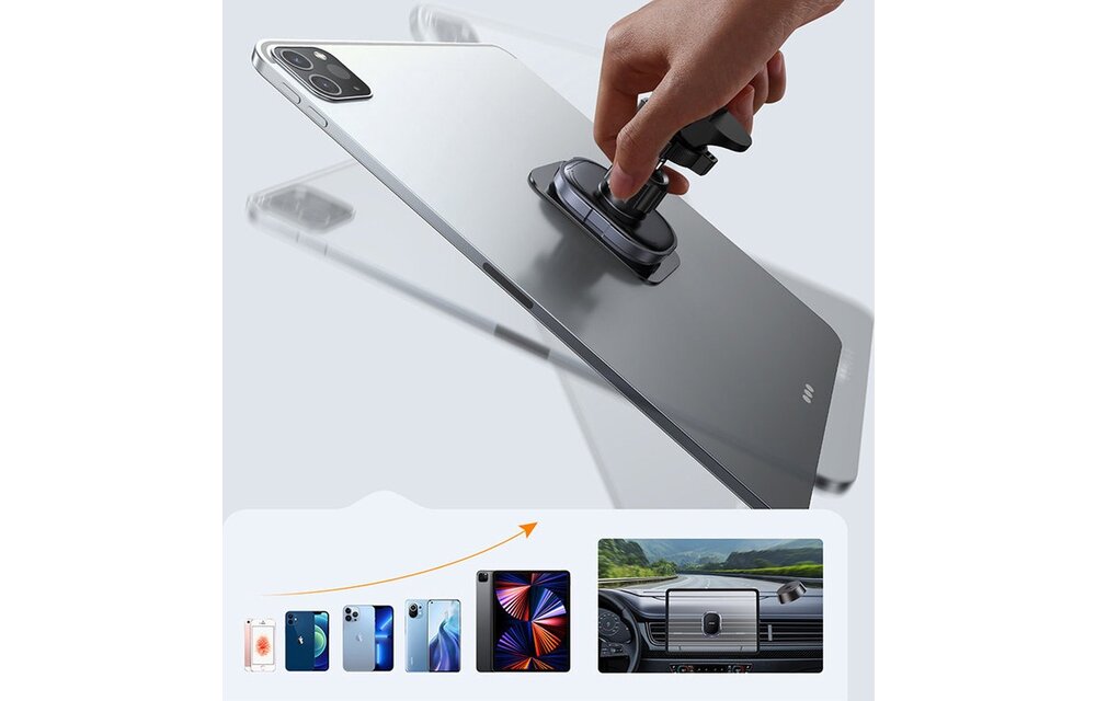 Joyroom - Autohalterung geeignet für Telefon mit Magnet - 360° drehbar - Mit Magnet für Armaturenbrett und Windschutzscheibe - 15W - Schwarz - Copy - Copy - Copy - Copy - Copy