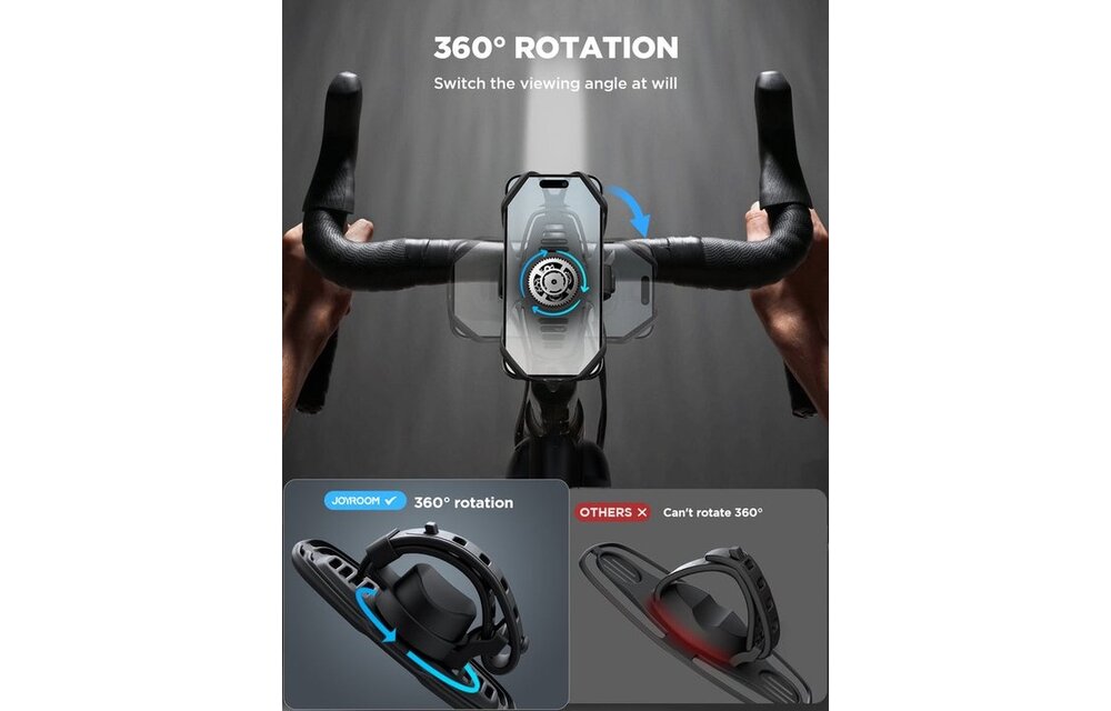 Joyroom - Autohalterung geeignet für Telefon mit Magnet - 360° drehbar - Mit Magnet für Armaturenbrett und Windschutzscheibe - 15W - Schwarz - Copy - Copy - Copy - Copy - Copy - Copy