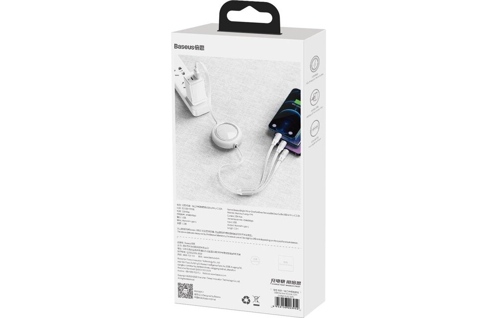Baseus Cafule USB-A-auf-Apple-Lightning-Kabel 1,5 A – Schwarz/Grau 2 Meter - Copy - Copy - Copy - Copy