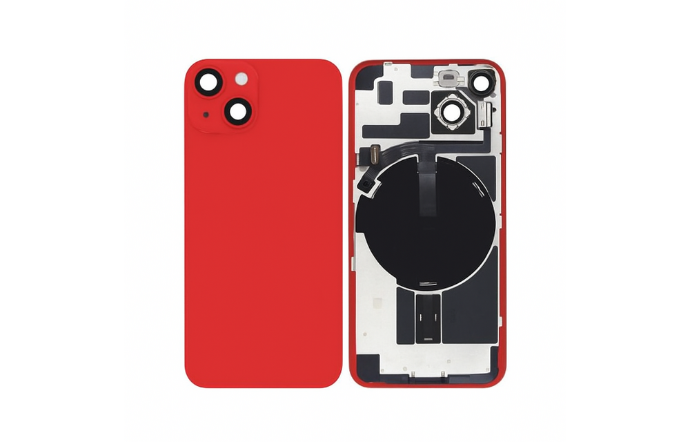 Pulled Achterkant met Wireless charging - Rood voor iPhone 14