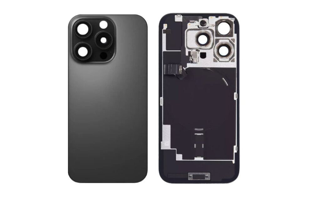 Pulled Mid frame complete - Black Titanium for iPhone 16 Pro