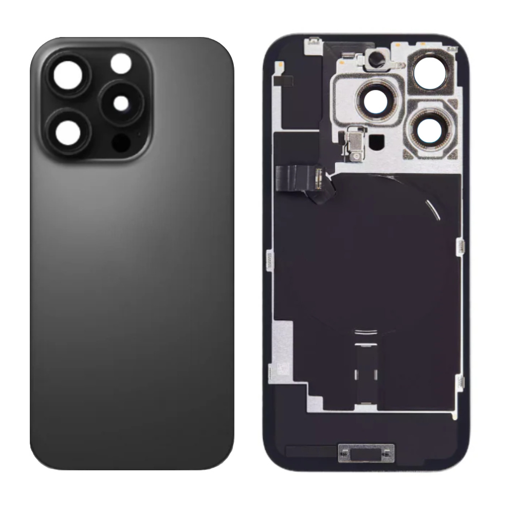 Pulled Mid frame volledig gemonteerd - Black Titanium voor iPhone 16 Pro