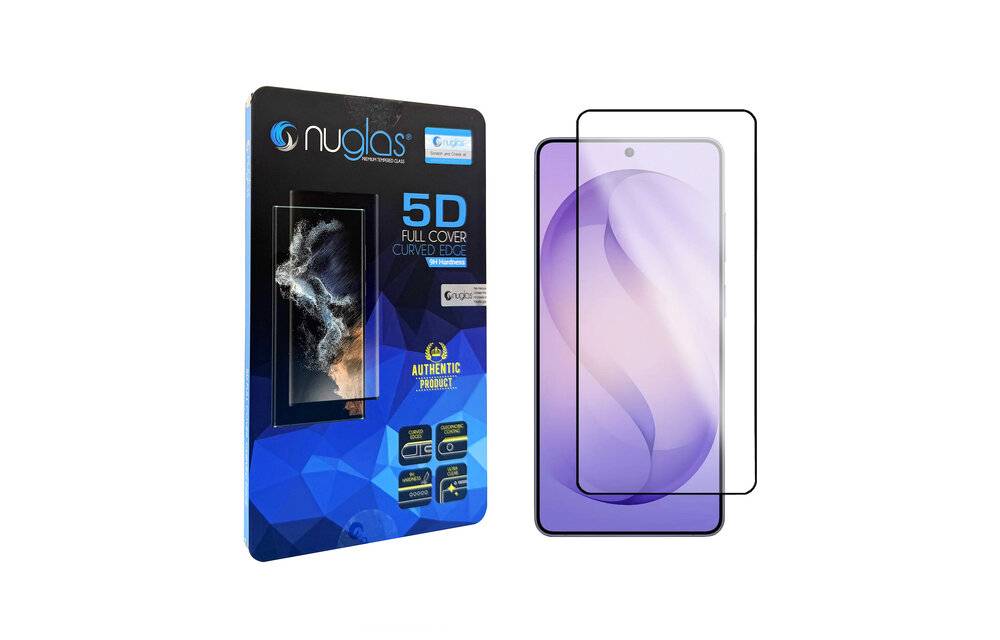 NuGlas screenprotector (5D full cover) geschikt voor Samsung Galaxy S24 Ultra