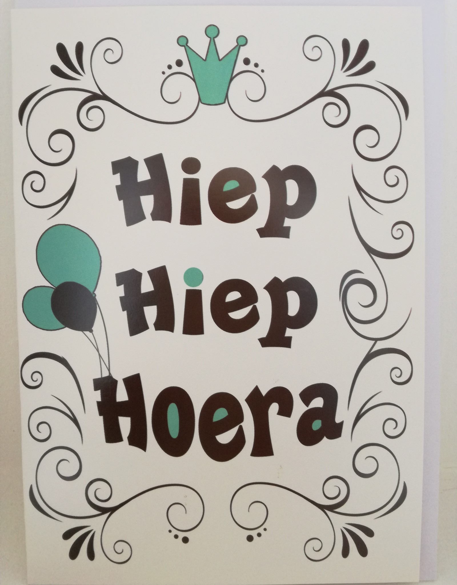 Tea and Herbs Wenskaart " Hiep hiep hoera "