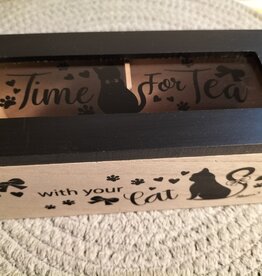 tea and herbs Theedoosje "Time for tea with your cat" gevuld met 2 x theeberen