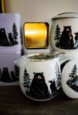 tea and herbs Theemok " Beer en vosje" met zift en deksel