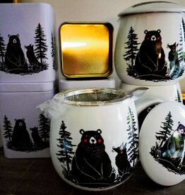 tea and herbs Theemok "Beer en vosje"met zift en deksel