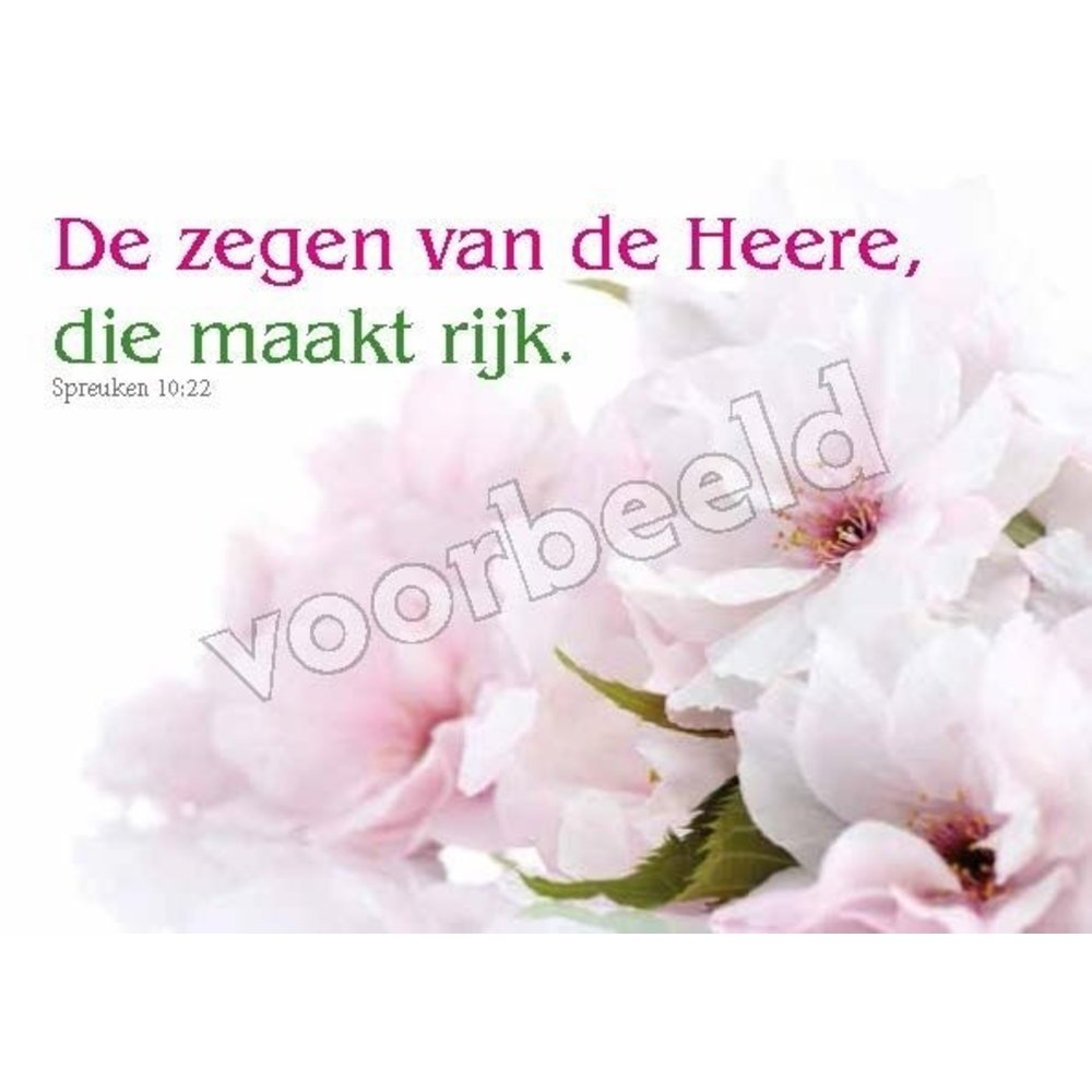 Ansichtkaart 'De zegen van de Heere, die maakt rijk" Goedkope