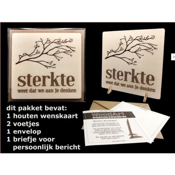 Woodart Sterkte - Houten kaart!