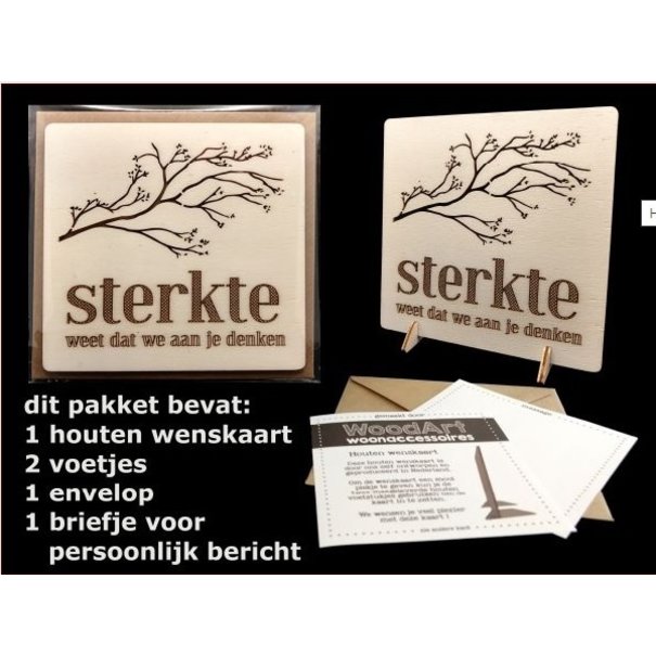 Woodart Strength - Wooden card!
