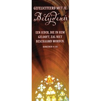 Baaij Light Cards Boekenlegger Voor je Belijdenis  -Kerkraam