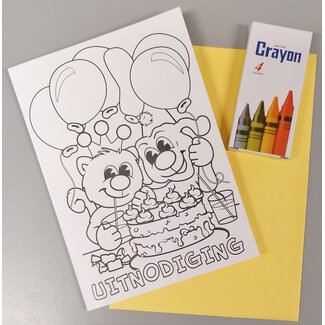 Kaart met krijtjes