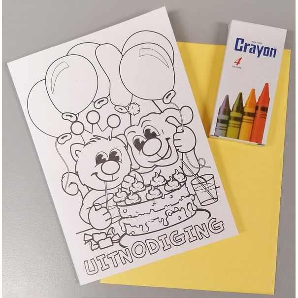 Karte mit Buntstiften
